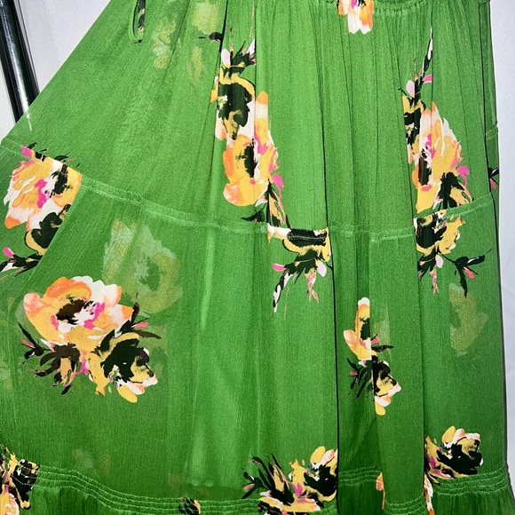 A.L.C Tenley Midi Dress Cactus & Saffron Print Size 8 - Picture 6 of 8